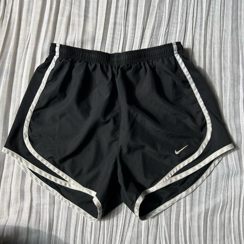 Nike Dri Fit shorts with built-in liner, black and white